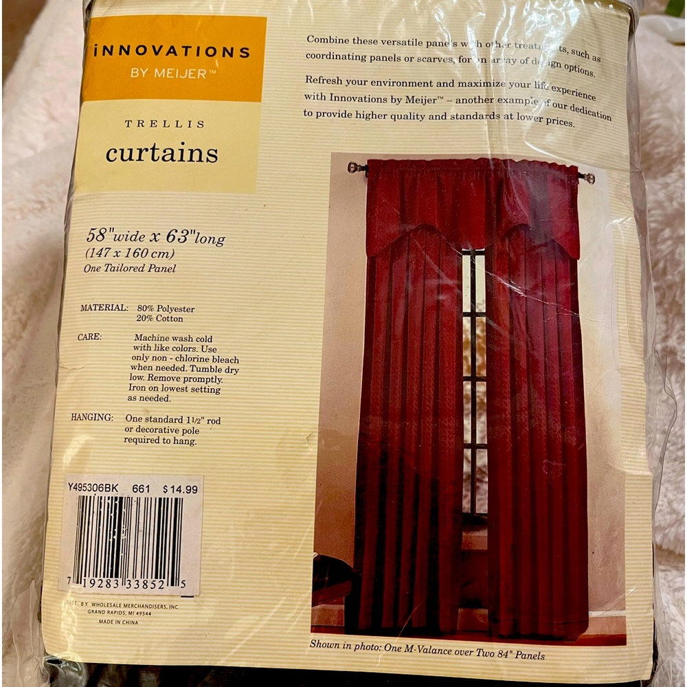 NIP Black Curtain Panel